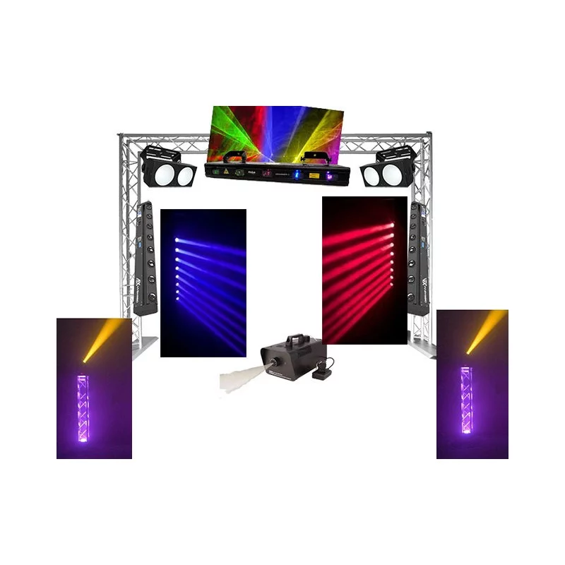 Pack Light 5 – Ensemble éclairage soirée sur structure + totems